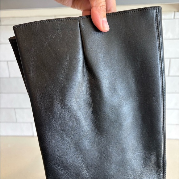 Vtg 60s 70s Gogo Boots Black Leather MOD MARINA 895 RR 42 AS425 Sz 8 Womens EUC - Picture 4 of 9